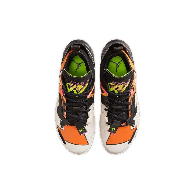 Мужские кроссовки Air Jordan Why Not Zer0.4 Shattered Backboard Оранжевые Бледно-слоновая кость Черные DD4887-100