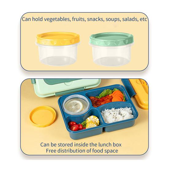 Bento Lunch Box with Leakproof Sauce Box Multi-Compartment Snack Box Meal Prep Containers for