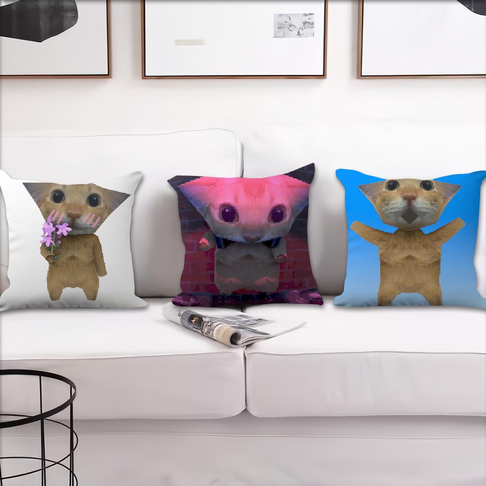 Airdays Кошка Мем Милый наволочка Декор Комната Магазин Автомобиль Лучший Домашний Офис Кофейная Подушка Диван Печать Нордическая Простота Хит