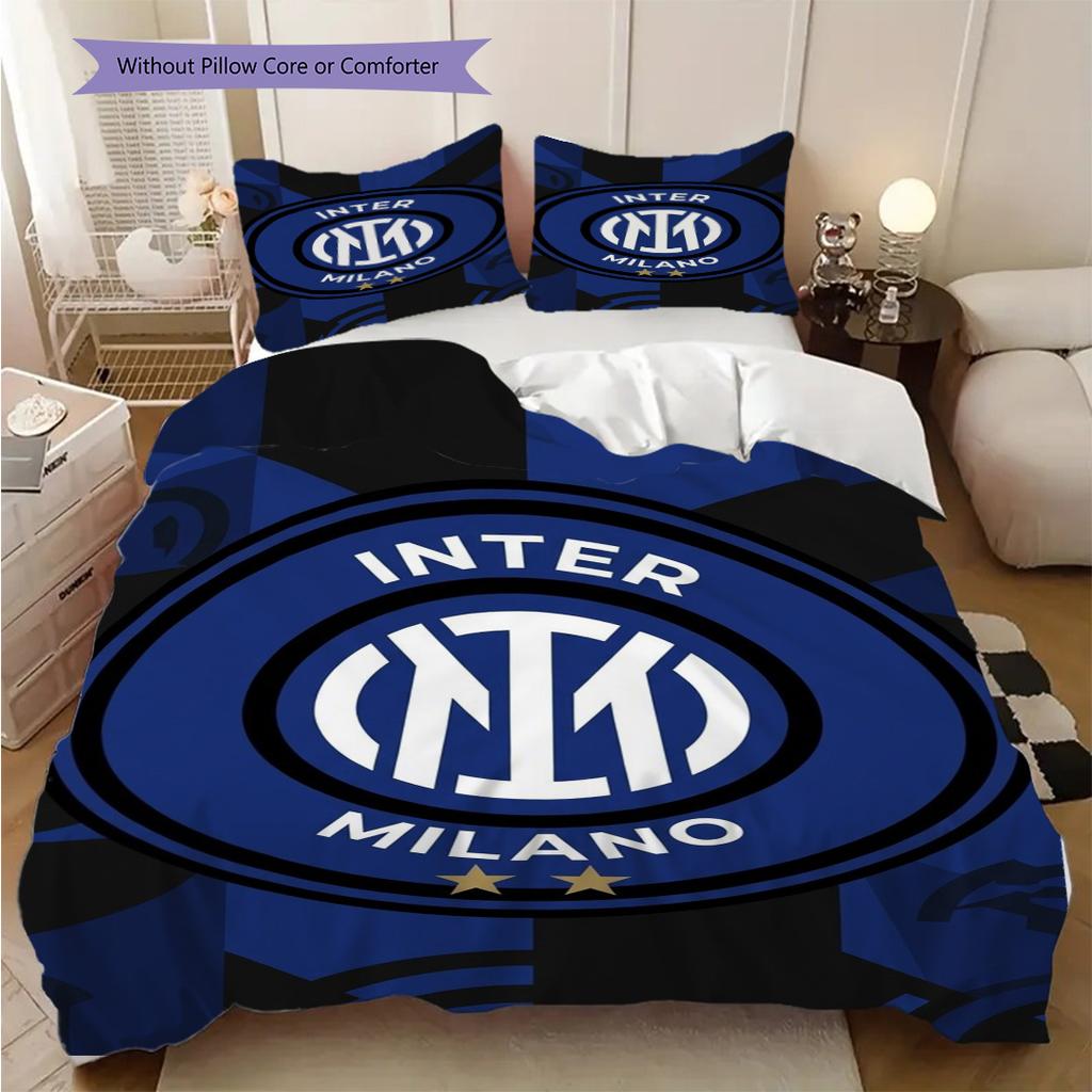 Inter Milan Legacy: Blue Passion Bedding (1 * duvet cover + 2 * pillowcase, without core) Soft and comfortable Christmas birthday gift