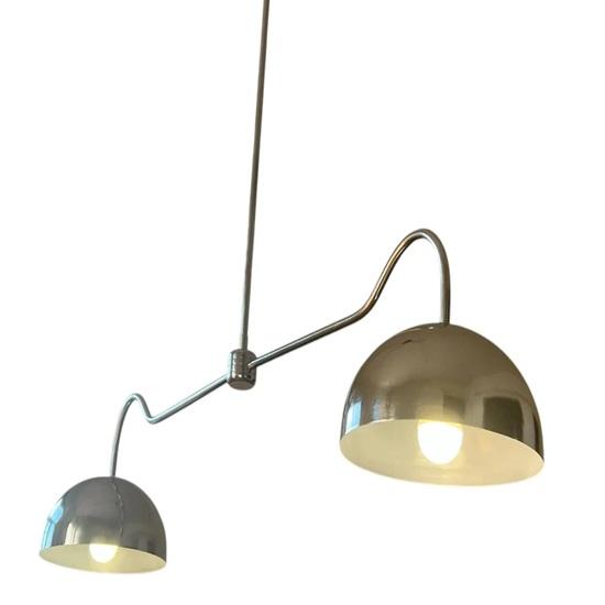 Подвесная люстра с 2 плафонами из хрома, современный подвесной светильник для столовой, кухни, гостиной