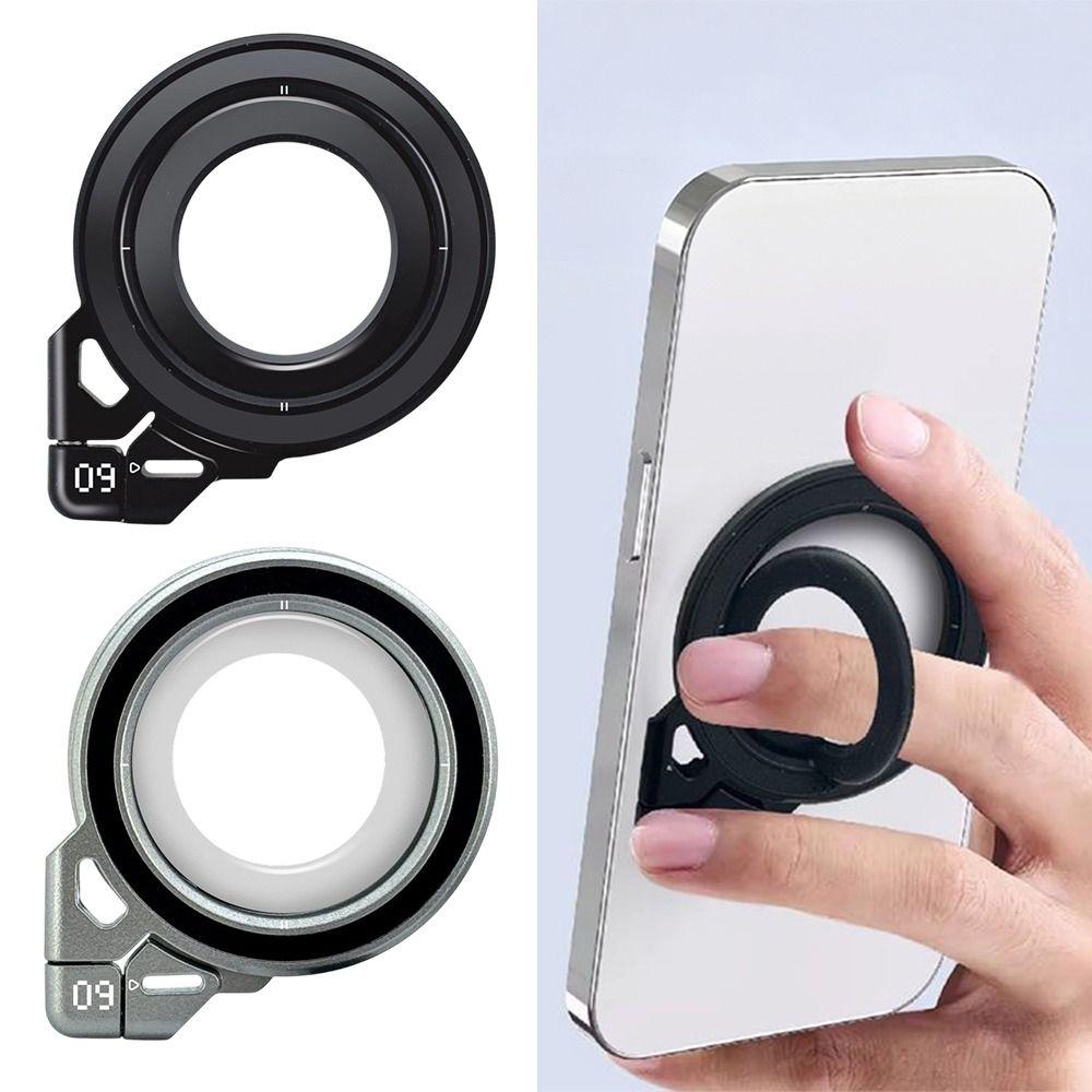 Adjustable Dual Magnetic Phone Holder Foldable Magnetic Stand Desktop Stand for Laptop Attachment