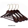 6 шт./набор Взрослые Очень широкие Вешалки из Массива Дерева и Металла с Крючком Деревянные Вешалки с Насечками Нескользящий Металлический Крючок для Одежды W2760