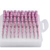 100Pcs Polishing Stone Head Grinding Wheel Burr Bit for Grinder Pink Shank Diameter 3mm