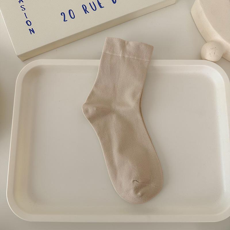 Женские носки из высокоэластичного хлопка - Не сдавливающие, Мягкие, Не скатывающиеся, Цвета макарон, Универсальная и удобная посадка