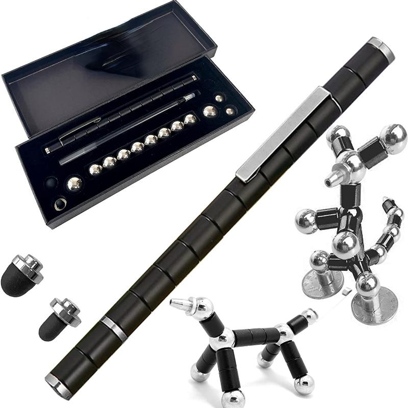 Toy Pen, Decompression Magnetic Metal Pen, Eliminate Pressure Fidget Gadgets, Multifunction Writing Magnet Ballpoint Pen, Gift for Friendss