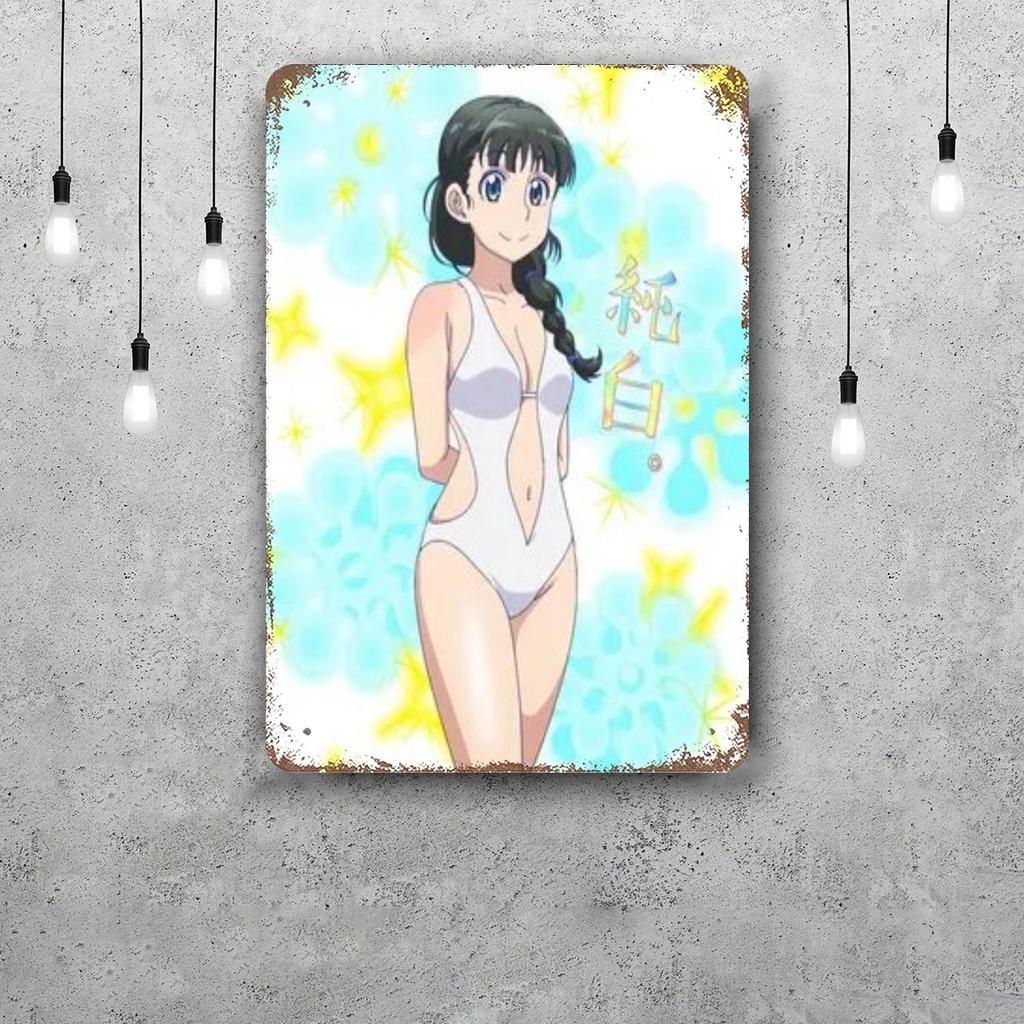 Oshiete galko chan мультфильм Винтажные Металлические Жестяные Знаки Постеры Декор Ретро Металлическая Табличка Настенное Искусство Декор для Гаража Бара
