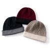 Outdoor cold protection ear protection knitted wool hat winter warm hat women's European and American fashion big head circumference stacking hat