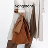 Songmont Suede Designer Shoulder & Crossbody Tote Bag, Large Capacity