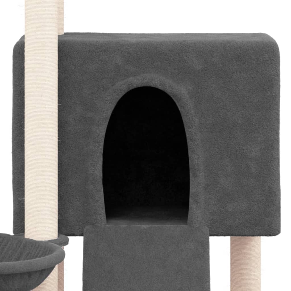 Scratching Post with Sisal Scratching Posts Dark Grey 96 cm