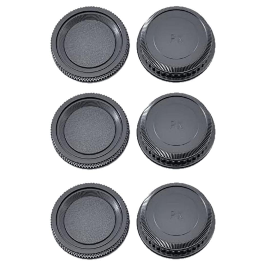 ATAK PENTAX K Mount Compatible K Rear Caps Body Caps Total of 6 with PENTAX K Caps/Lens (3 Pieces) & (3 Pieces) (Compatible Mount)