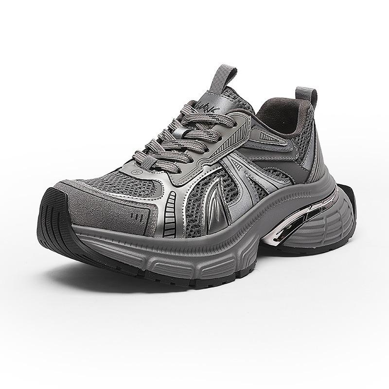 Платформа-маффин папины кроссовки женские весенние новые кожаные сетчатые дышащие повседневные кроссовки