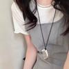 Сладкое и прохладное лавовое любовное ожерелье женская модная нишевая высококачественная дизайнерская цепочка для свитера универсальная цепочка для свитера с индивидуальностью мужская