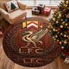 Liverpool Football Club Pattern Round Rug, Indoor/Outdoor Mat, for Picnic, Gameroom, Bedroom, Office, Living Room, Home Decor Carpet, Birthday Gift