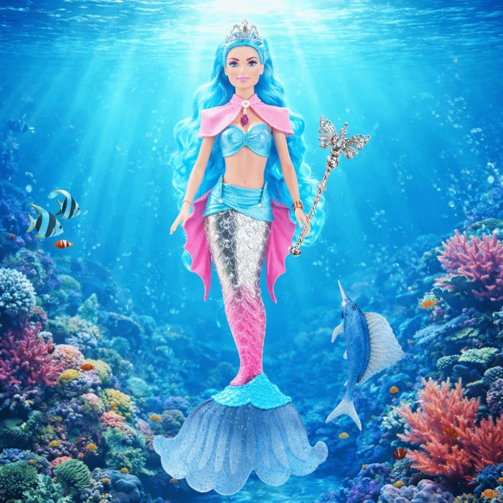 Soft Light Mermaid Doll Gentle Music Playhouse Toy Cute Light Music Mermaid Toy Gift
