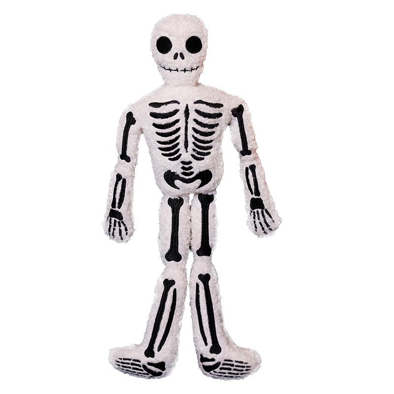 Креативная подушка-игрушка в виде черепа, плюшевая кукла, кукла в виде белой кости, кукла-прикол, забавная кукла, подарок на Хэллоуин