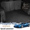 Кожаный коврик в багажник, коврик в багажник автомобиля, коврик на пол грузового отсека, грязезащитный коврик для Peugeot 408 2010-