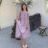Women's Elegant Purple Sleeveless Camisole Dress for Summer 2025 Seaside Vacations