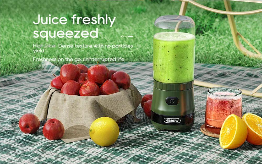 HiBREW G2 3in1 Coffee Grinder, 2000mAh Double Cup, Fruit Mixers Juicers Blender Ice Crusher, for Camping or Journey