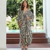 Kaftan Maxi Dress for Women Swimwear Cover Up Summer Lightweight Beachwear V-Neck Vacation Wear Plus Size Batwing Sleeve Homewear Q8760