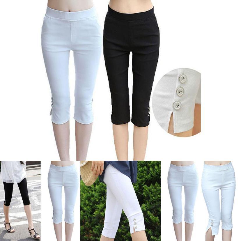 Женская мода Летние Сексуальные Мягкие Узкие Стрейч Капри Джеггинсы для Трендового Образа