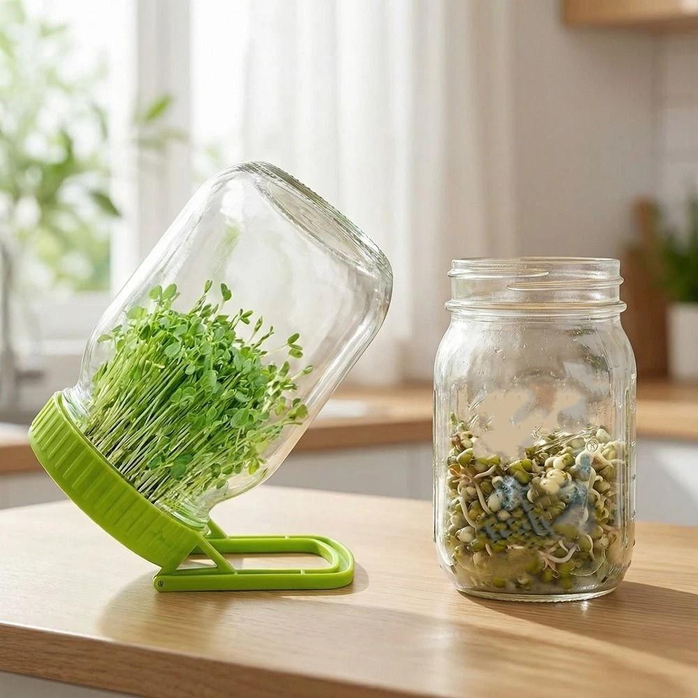 Пластиковая крышка для проращивания Mason с подставкой, лоток для проращивания, крышка для банки для проращивания, поддон для рассады, эффективный набор для проращивания бобов