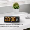 Цифровой будильник с голосовым управлением, TEMP, неделя 2, будильник, питание от USB, всегда включено, летнее время, повтор, настольные часы, ночной режим, 12/24 ч, светодиодные часы
