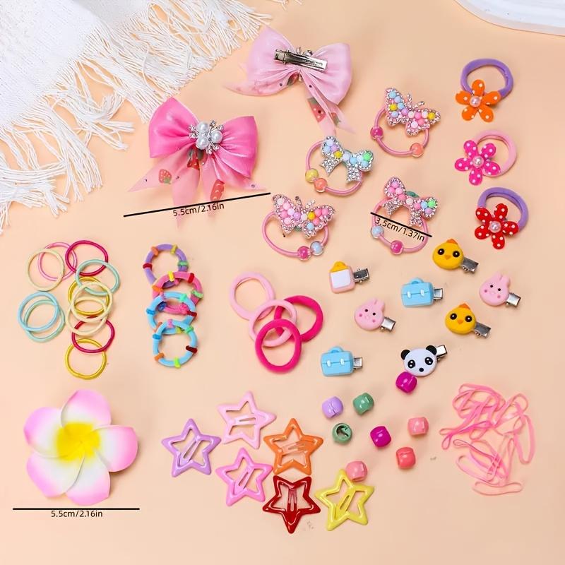 Тематический набор аксессуаров для волос | Включает резинки для волос, заколки, зажимы-бабочки и аксессуары в форме цветов - Идеально для повседневного использования