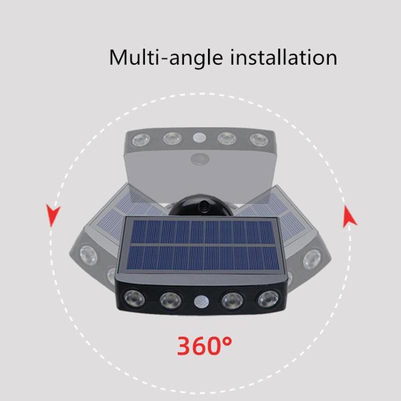 4LED Solar Outdoor Motion Sensor Waterproof Garden Rotatable LED Light Solar Spotlight Garden Path Street Lighting Simulation Monitoring Light