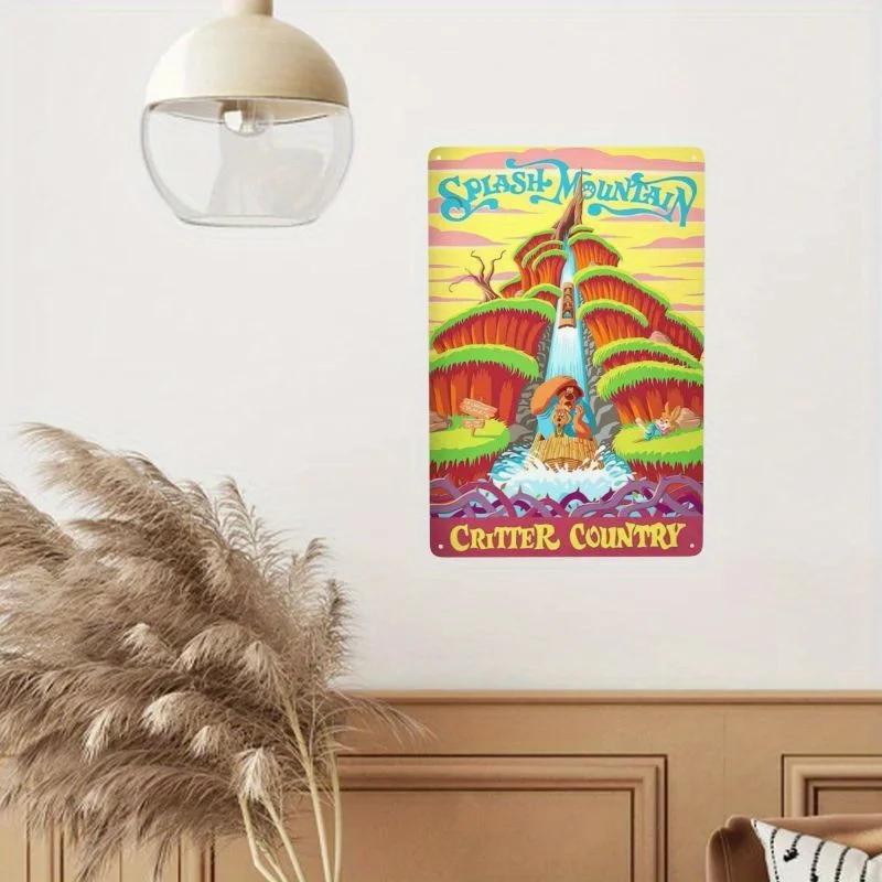 Miniso Мир анимации Диснея Металлическая табличка Декор Настенный декор Искусство Настенная роспись Украшение комнаты Декор Ретро Металлическая табличка Тарелка Бар Постеры