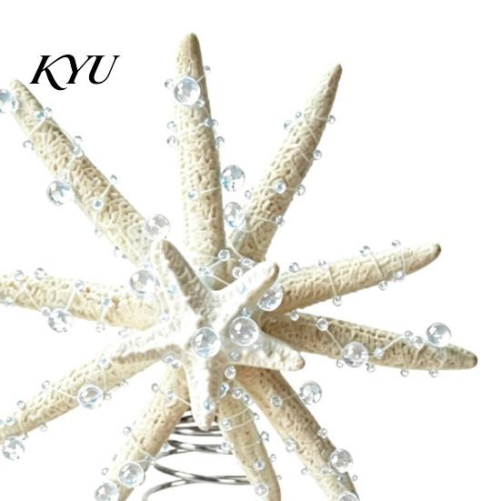 Рождественский ornament на пляжную тематику, Морская звезда, Верхушка на елку, 6 дюймов, Морская тематика, Праздничный подарок для любителей океана, Декоративный элемент