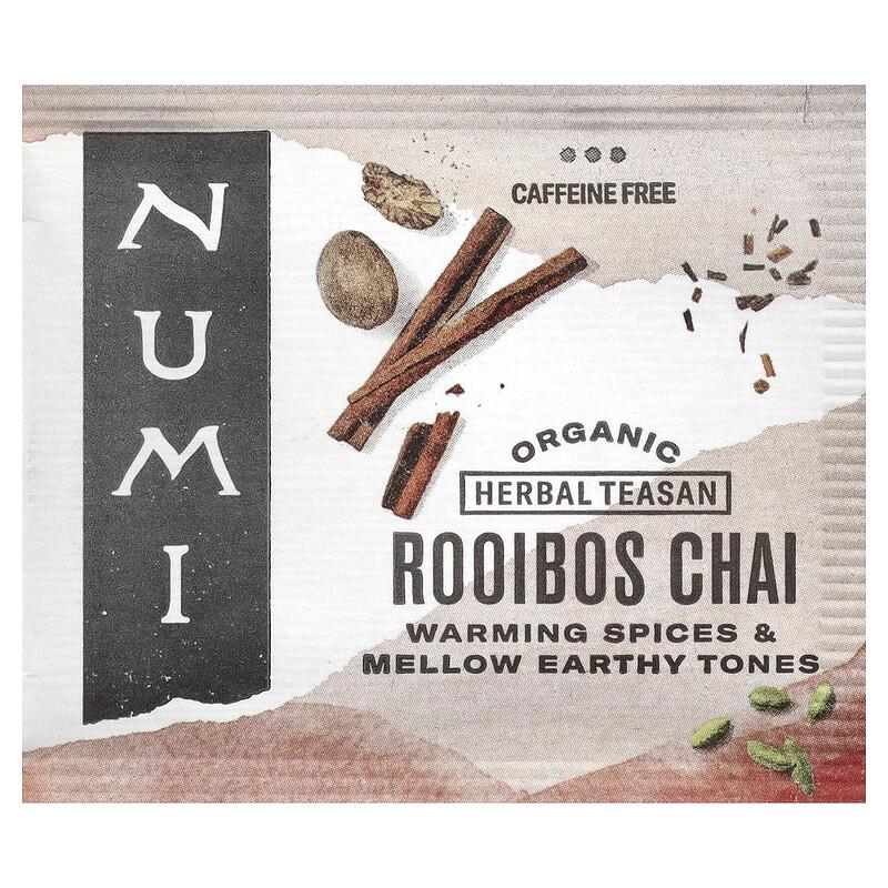 Organic Herbal Teasan, Rooibos Chai, Caffeine Free, 18 Non-GMO Tea Bags, 1.71 oz (48.6 g)