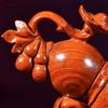 Classical and Creative Solid Wood Carving Gourd Decorations, Home Living Room, Mahogany Ruyi Handicrafts Home Decoration Statue