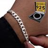 SILVER Men' Bracelet 925 SILVER Cuirass 6mm Diamond Bracelet