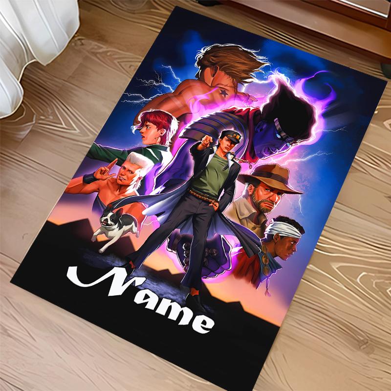 Custom personalization JoJo's Bizarre Adventure Print Area Rug - Soft, Washable Non-Slip Indoor Mat,Living Room,Home&Office Decorative Rug