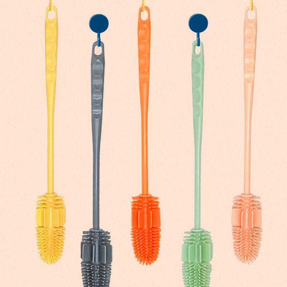 Длинная ручка щетка для чистки стаканов силиконовый очиститель для стекол кухонный инструмент щетка для чистки бутылок паз