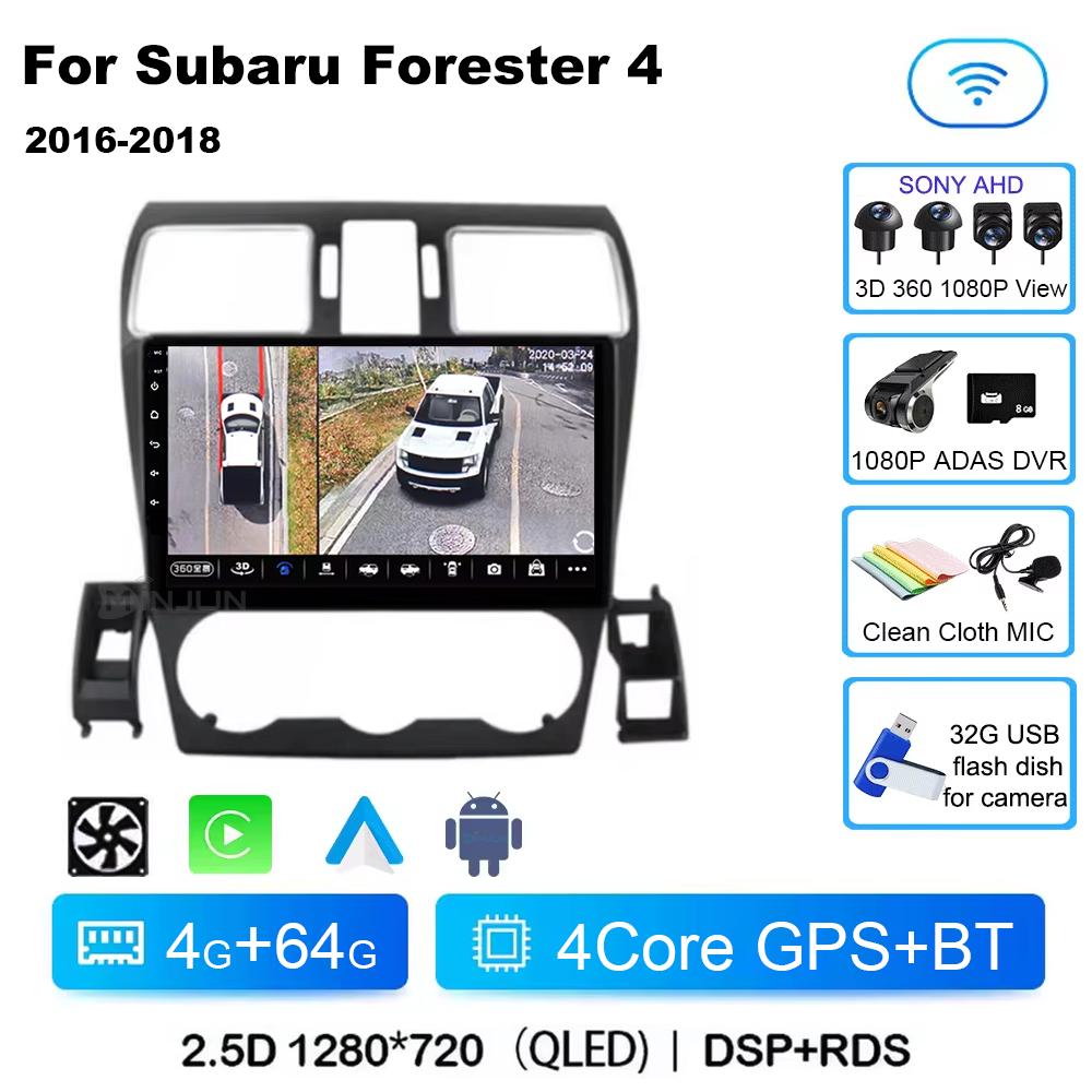 Android 14 Авто Qualcomm Автомобильное Радио для Subaru Forester 4 SJ WRX XV 2015 - 2018 Мультимедийный Плеер Навигация Головное Устройство Carplay