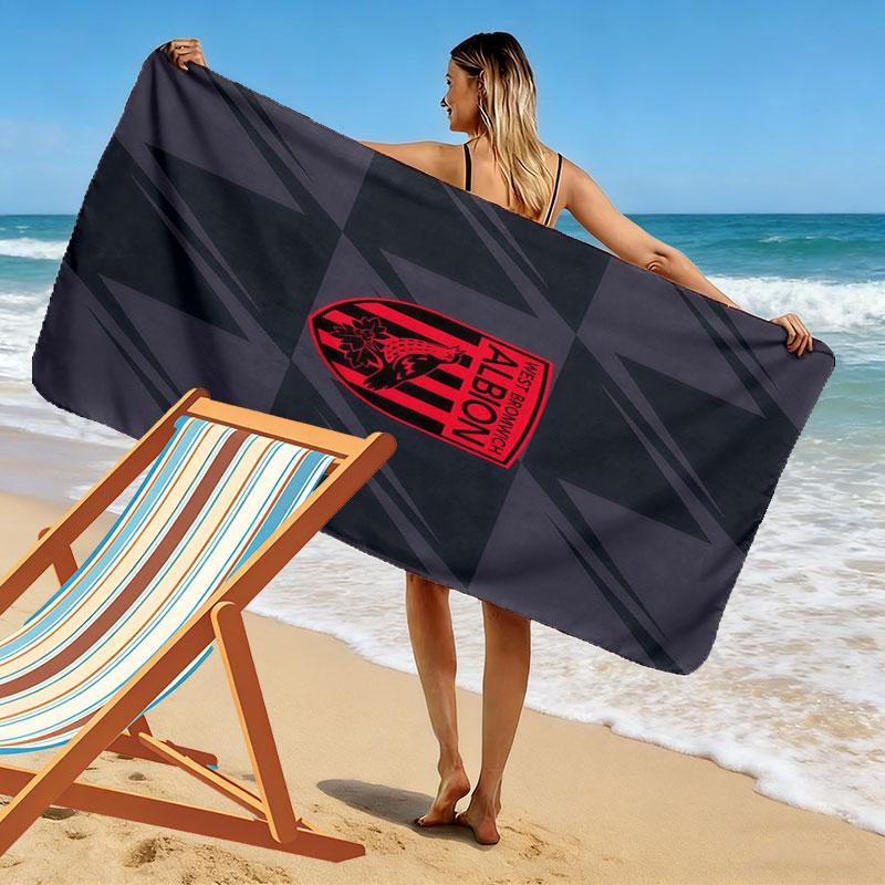West Bromwich Albion Beach Towel, Large Soft Quick Dry Towel for Beach Camping Swimming