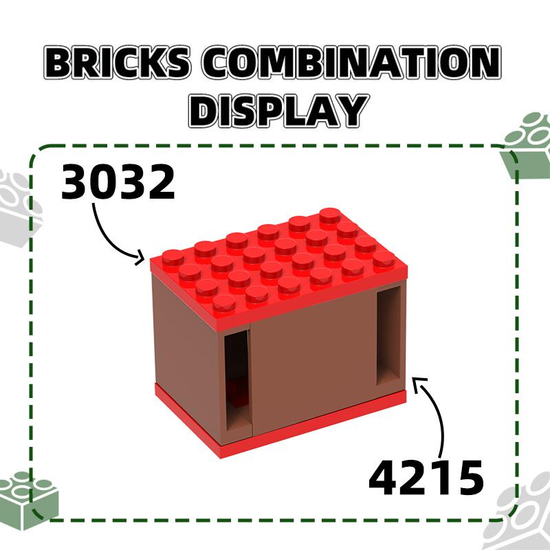 Нетоксичные 42 шт./лот 4215 Панель 1x4x3 Строительные блоки Аксессуары Moc Совместимые с Кирпичиками Детские Игрушки Подарочная Коробка