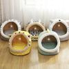 Autumn and Winter Cat Litter Dog Litter Cartoon Dog House Cat House Mat Semi-enclosed Warm Pet Nest Sleeping Nest
