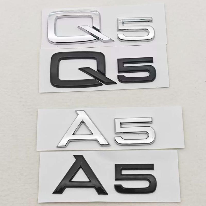 3D ABS Автомобильные Буквы Логотип A5 Q5 Задний Значок Багажника Наклейка Эмблема Наклейки Для Audi Q5 A5 Авто Хвост Аксессуары