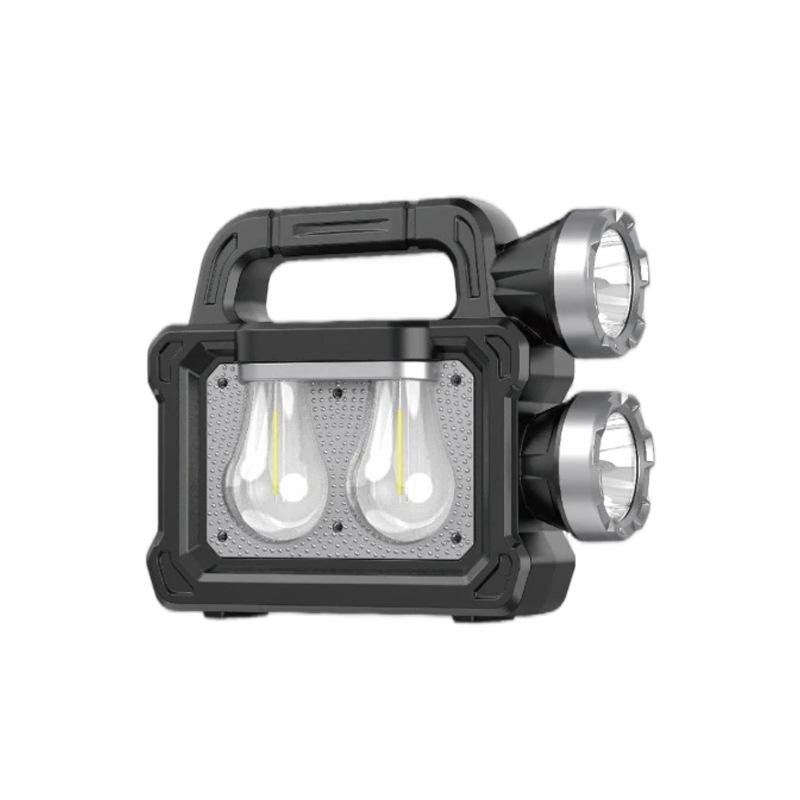 Solar Rechargeable LED Night Fishing Patrol Searchlight Outdoor Camping Portable Light with Long Battery Life and Remote Control