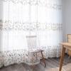 Embroidered Window Yarn Curtain, Embroidered Tulle Curtains, Three-dimensional Embossed Embroidered European Window Yarn Curtains Sheer Curtains