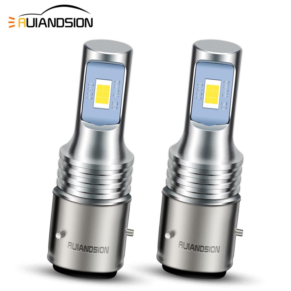 BA20D LED Headlight Bulbs 6000K 4000LM Super Bright Fog Light Kit BA21D H6 12-18V Motorcycle Lighting Waterproof IP65 2Pcs