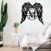 Chic One Piece Personalized Feather Wings Metal Sign Housewarming Wedding Gift Elegant Door Hanging Wall Art