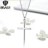 BISAER Classic Single Cross Necklaces For Faith Long Chain