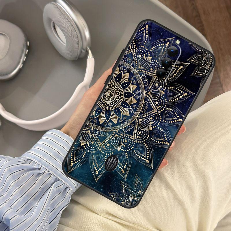 Luxury Gold Foil Art Case For Red Magic 10 9 Pro Plus 8 7 6 Pro 5G 5S 6R RedMagic 10S 8S 7S 9S Pro Plus Cover