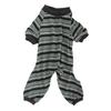 Striped Dog Pajamas Soft Elastic Spring Summer Onesie Puppy Pajamas for Photo Shoots Parties Green