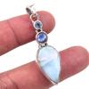 Natural Republic Larimar,Kyanite 925 Solid Sterling Silver Gift Pendant 2" N5j72