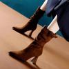 Fashion High Heel Women Stretch Knee High Boots Fashion Elegant Dancing Party Shoes Autumn Pointed Toe Women's Modern Long Booties